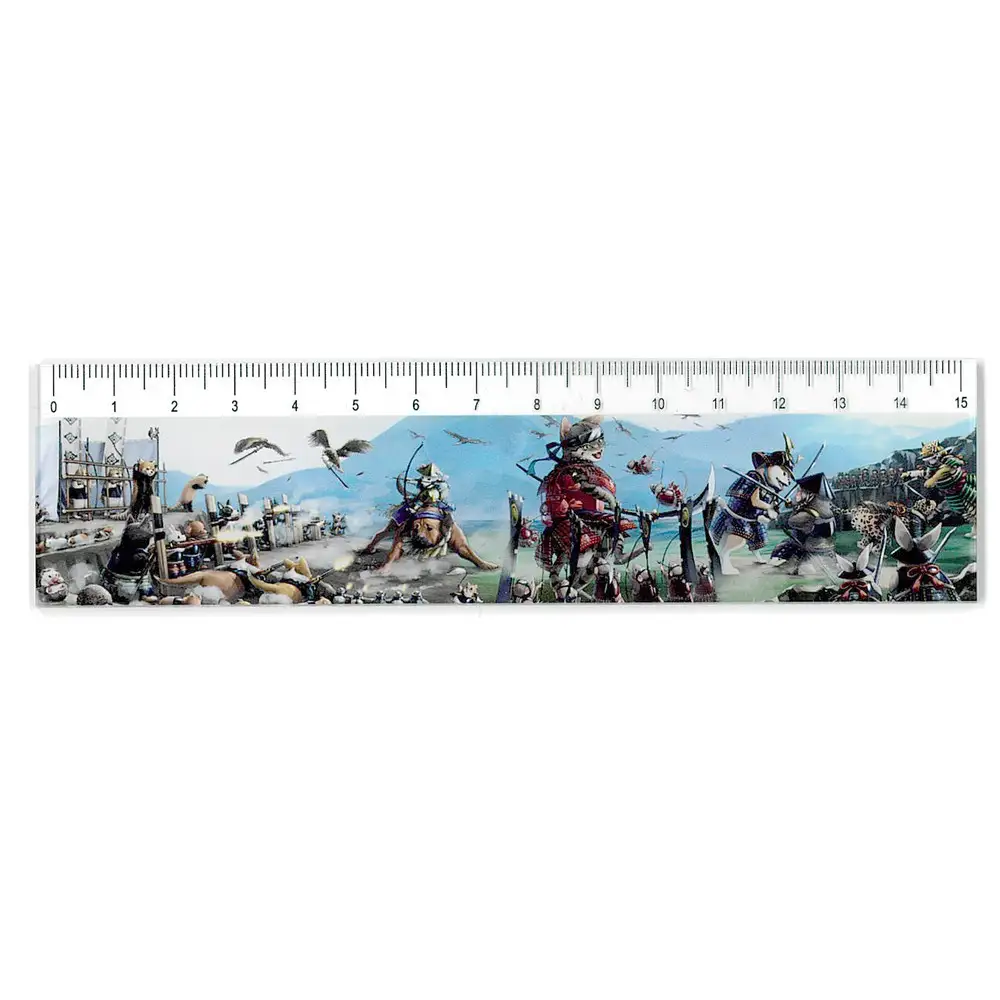 オリジナル【動物合戦絵巻アクリル定規】３本セット／名古屋刀剣博物館