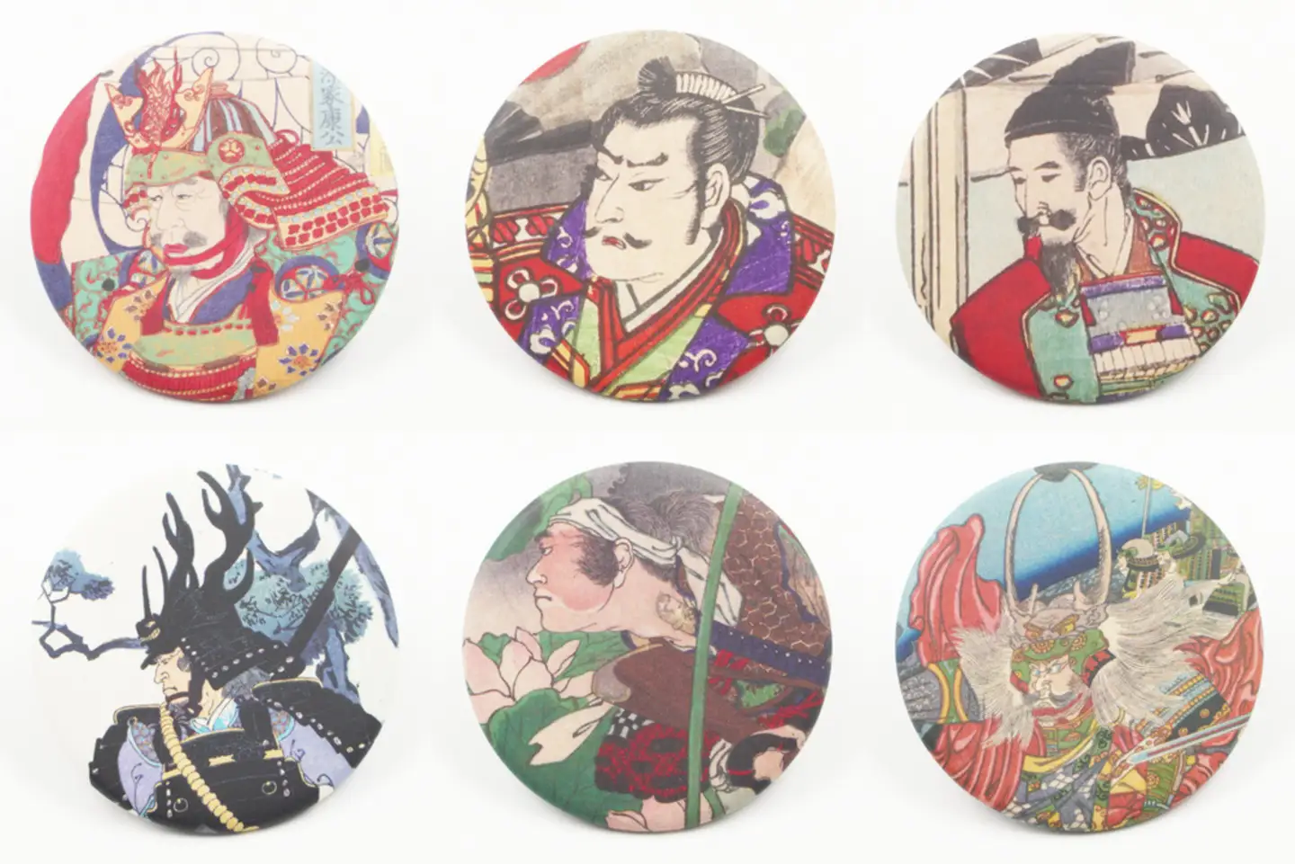 オリジナル【浮世絵缶バッジ】16点セット／名古屋刀剣博物館