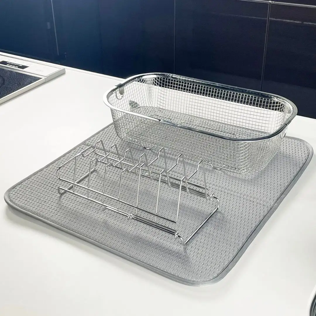 すっきり暮らすセット（深型+ディッシュラック+マット） 水切りかご ステンレス 食洗機対応 燕三条製 [ビーワーススタイル] 【018S104】