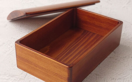 玉手箱なひのきの弁当箱(Mサイズ) 拭き漆仕上げ　日田市 / 木の蔵 仙遊 お弁当 日本製 おべんとう[ARFK002]