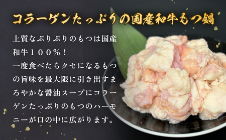 国産牛和もつ鍋２人前 １０回分 冷凍 スープ付 モツ ホルモン モツ鍋 牛モツ 牛 和牛 鍋セット 簡単調理