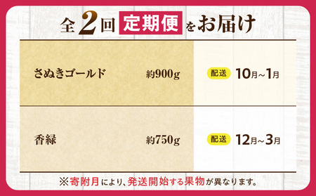 とれたて果物 2回定期便G |果物 フルーツ 果物定期便 フルーツ定期便 定期便キウイ濃厚 旬の果物 定期 人気 おすすめ 贈答 贈り物 青果物 糖度 香川県 |_mk165-t057