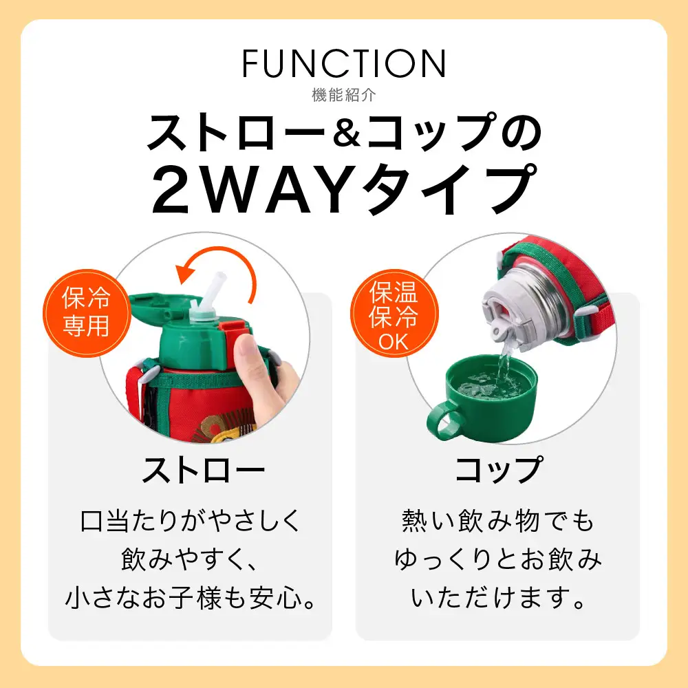 タイガー魔法瓶(TIGER) タイガー 水筒 0.6L 直飲み コップ 付 2WAY ステンレス ボトル ポーチ付き サハラ コロボックル 水筒 MBR-C06G RN ライオン 水筒
