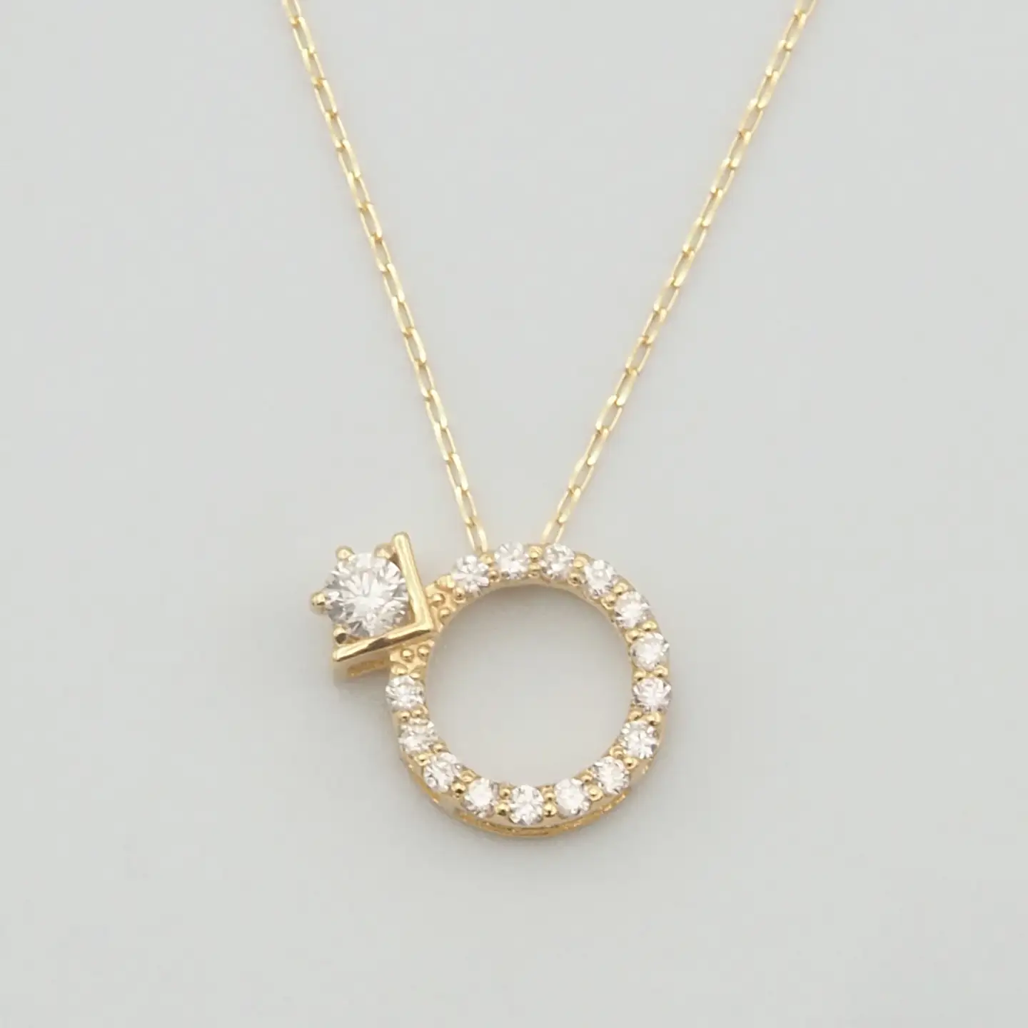 K18 0.15ct ダイヤモンド ペンダントネックレス HH-019750 SWBT015-k18