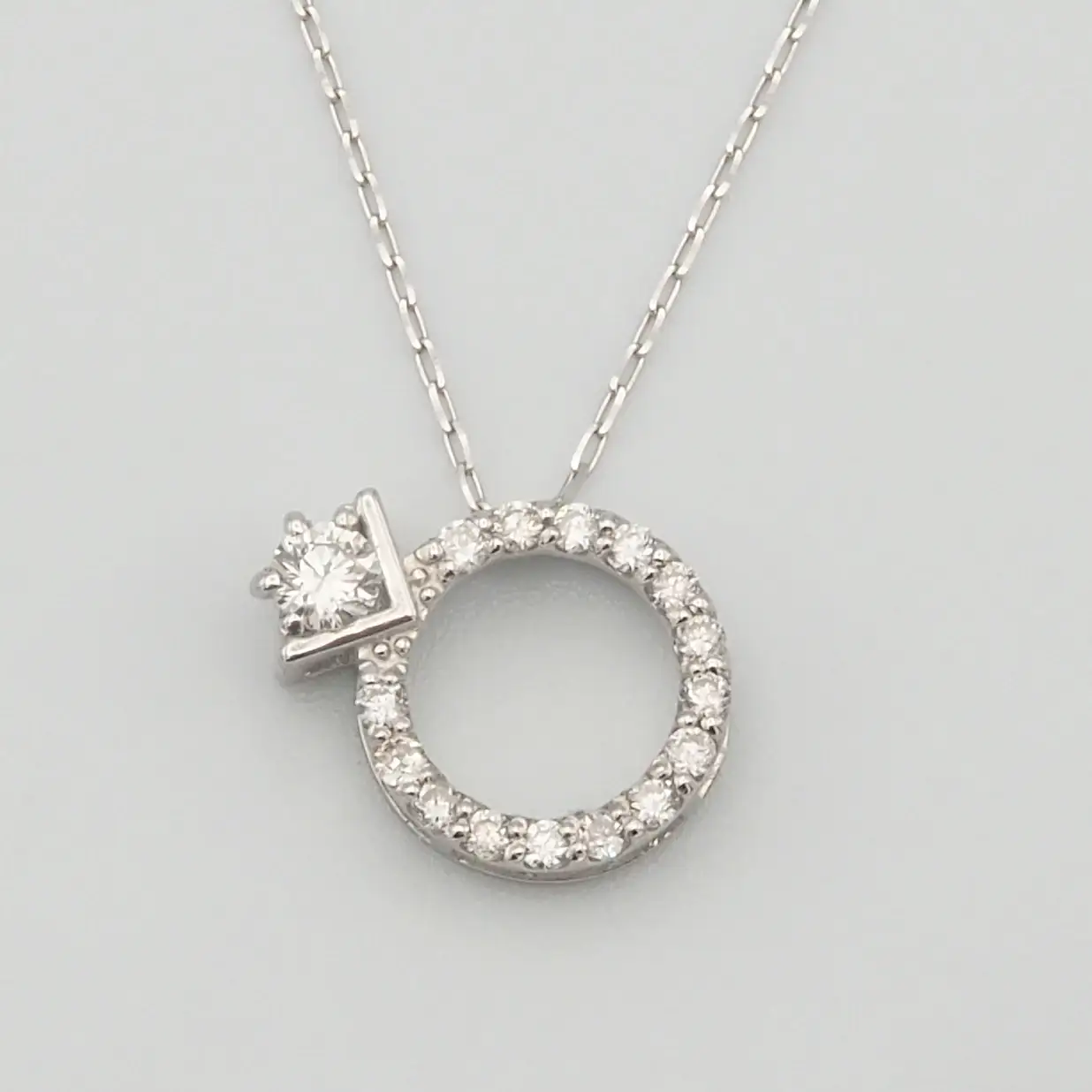 PT900/PT850 0.15ct ダイヤモンド ペンダントネックレス HH-019751 SWBT015-pt