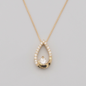 K18 0.3ctUP ダイヤモンド ペンダントネックレス HH-019757 SWBT019-k18