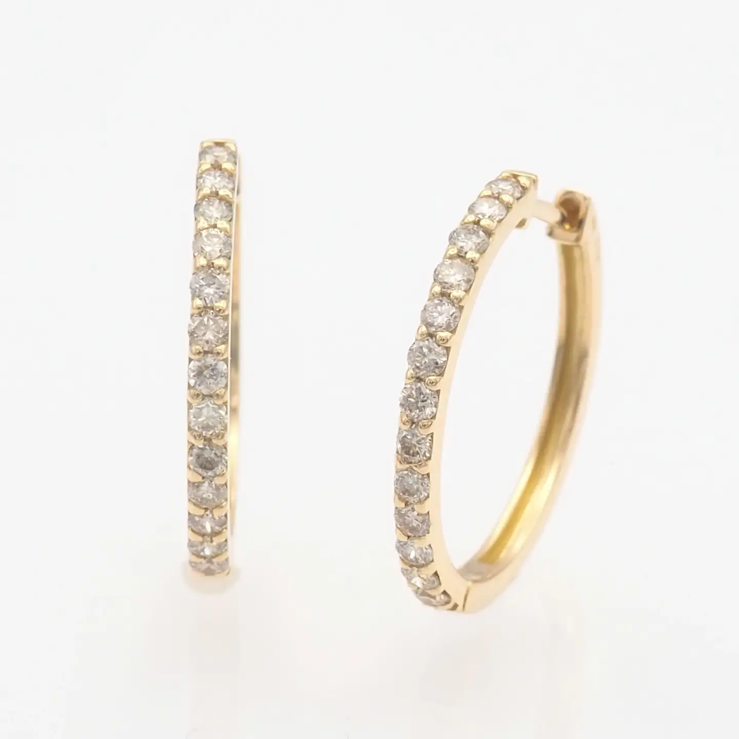 K18 0.30ct ダイヤモンド フープピアス　FP-000331 SWBT023-k18