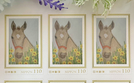 馬と花の切手3種セットB [BIBN010] 競馬ファン