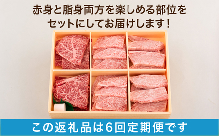 【6回定期便】長崎和牛 3種焼肉セット 480g[OCA051]