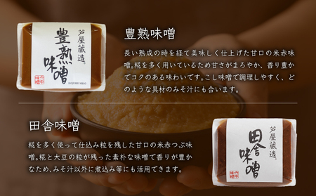 創業100有余年の 老舗 味噌屋 が造る 六甲みそ 芦屋 蔵造 味噌 4個 詰め合わせ