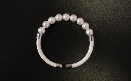 島珠 バングル 7mm ホワイト パール 貝パール ブレスレット アクセサリー ジュエリー 装飾品 淡路島 洲本市