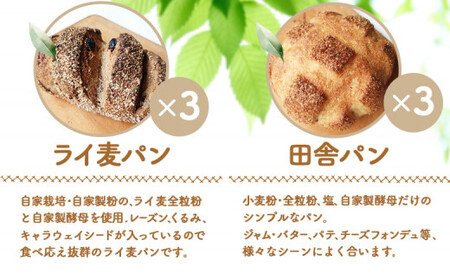 【ニセコ町】奥土農場のお楽しみパン5種詰め合わせセット×各3個【42001】