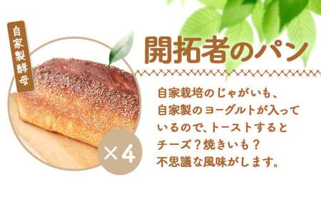 【ニセコ町】奥土農場の開拓者のパン 4個セット（自家製酵母）【42006】