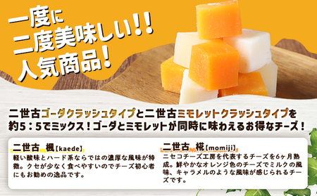 【ニセコチーズ工房】セミハードチーズ 二世古 楓×椛 クラッシュ 70g×4個【4300802】