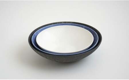 有田焼 白磁 鎬(しのぎ）ボール 3点セット【李荘窯業所】食器 うつわ 器 和食器 ボウル 盛鉢 モダン 140000円 14万円 A140-29