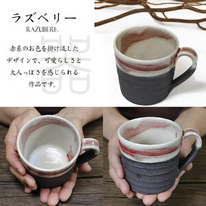 信楽焼 陶器製 ラズベリー切立マグカップ