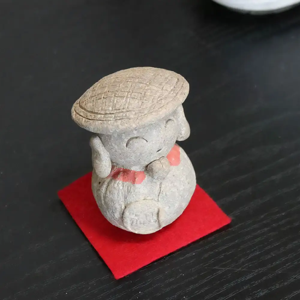 信楽焼 陶器製 福地蔵 置物