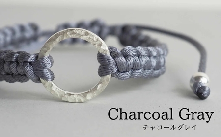 Bracelet -Dawn- Charcoal Gray シルバー ブレスレット【チャコールグレー】