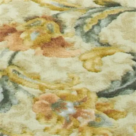 日本製 廊下カーペット 80cm×120cm 【オリエンタル更紗】滑り止め加工(グリーン)【1663943】
