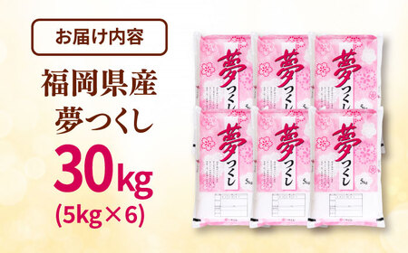 福岡県産米 夢つくし 30kg (5kg×6袋) 精米  [ADCE004]  米 白米 お米