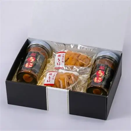 青森県産粒うに(50g×2本)と、焼きうに(40g×2個)のセット【配送不可地域：離島】【1657344】