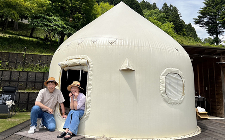テレビ朝日で放送されました！【大自然の中でグランピング体験】箒沢荘グランピングエリア「杢」1泊2食(2人前)付きチケット【 宿泊 宿泊券 体験 チケット 旅行 神奈川県 山北町 】