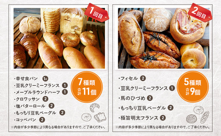 クロワッサン2種の定期便（食事パン、ハード）　パン クロワッサン 食パン 塩バターパン フランスパン ベーグル コッペパン 朝食 昼食 ランチ セット