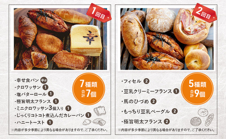 《カレーパングランプリ2025グランドチャンピオン受賞カレーパン入！》クロワッサン2種の定期便（お試し、ハード）クロワッサン 食パン　朝食 ランチ セット