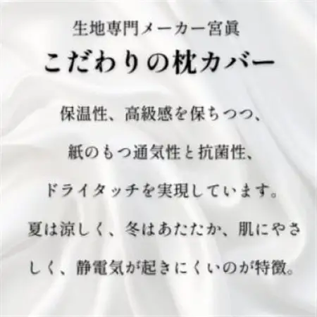 洗える抗菌シルク和紙 枕カバー 2枚セット【宮眞】肌にやさしい、美容・ヘアケアにぴったり【1668938】