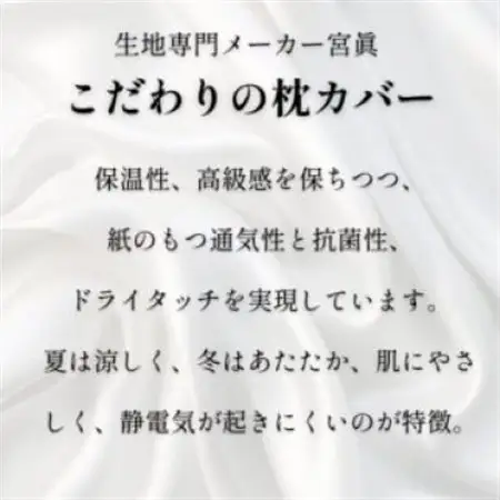 洗える抗菌シルク和紙 枕カバー 3枚セット【宮眞】肌にやさしい、美容・ヘアケアにぴったり【1668944】