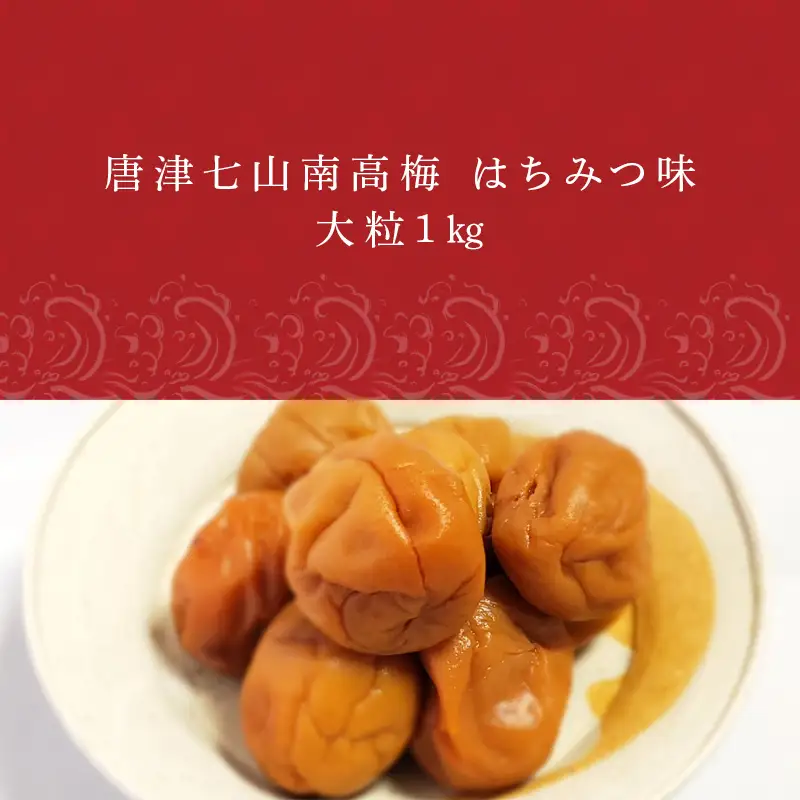唐津七山 南高梅大粒はちみつ味 500g×2(合計1kg)「 irodoriからつ 四季の返礼品」山間から湧き出る澄んだ水をふんだんに含んだ土壌で栽培