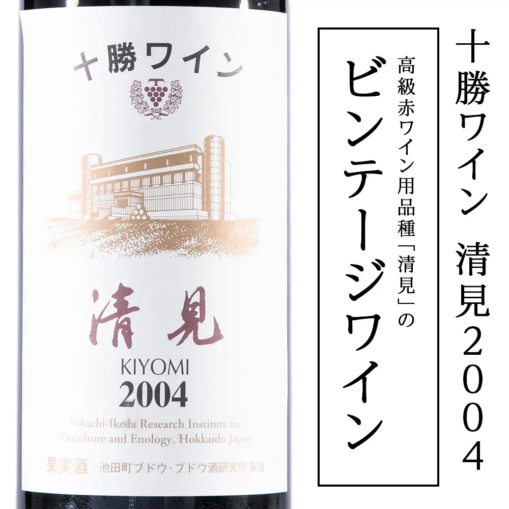 十勝ワイン 清見（キヨミ）2004準グレートビンテージ 720ml 北海道池田町 ビンテージ 赤ワイン 数量限定