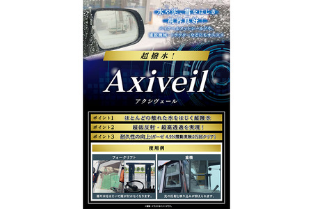 Axiveil（超撥水・超低反射フィルム）×2枚（200mm×300mm）