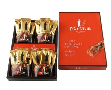 A344 大阪名物 たこパティエ 12本入り×２箱 24本入り×1箱【焼菓子 お菓子 焼き菓子 お土産 お取り寄せ 個包装 48本 たこ焼き 瓢月堂 大阪府 八尾】 