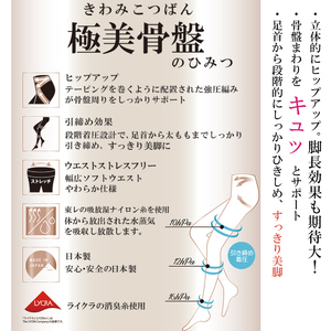 【極美骨盤シリーズ】極美骨盤　80Dレギンス PB20-1002 L-LL 101/ブラック【GFM274】