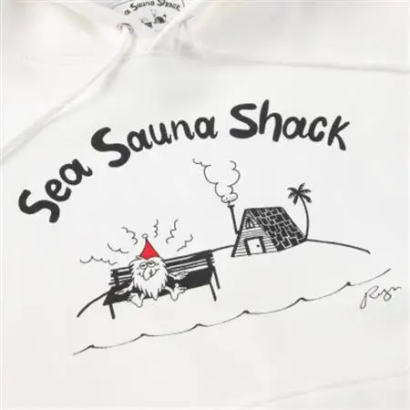 【Sea Sauna Shackオリジナル】ロゴフーディ ホワイト Lサイズ【1668835】