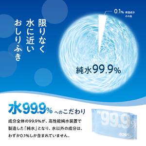 水99.9% ふんわりおしりふき（80枚×8P）×6セット 計48個 おしりふき シート お尻ふき 新生児 赤ちゃん ベビー 日本製 さらさら 水に近い まとめ買い 裾野市 静岡県