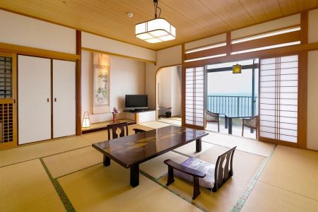 S077-001_望洋閣 1泊2食付 ペア宿泊券 海の見えるお部屋 / 望洋閣 ペア宿泊券 海