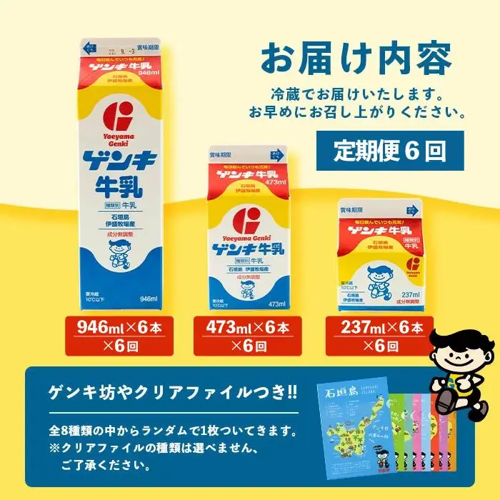 【定期便_6回】ゲンキ牛乳バリューセット　GN-3_6t