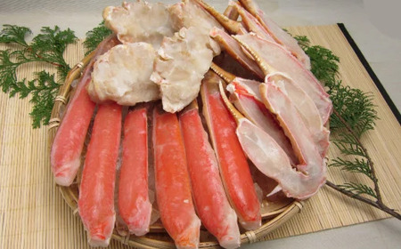 生ずわい蟹 1kg（ハーフポーション「カット済み」）「かに鍋・かにしゃぶ・海鮮BBQにオススメ」｜ かに カニ ずわい蟹 ズワイガニ 1kg ポーション むき身 しゃぶしゃぶ 鍋 カニ鍋 海鮮 BBQ バーベキュー 簡単調理 冷凍 大阪府 阪南市