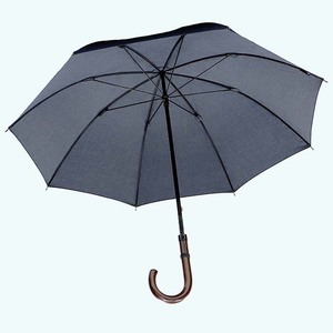 メンズ 晴雨兼用傘 長傘 331601 綿デニム 無地 手開き UV防止 日本製 ／ まちづくり観光振興機構 男女兼用 デニム 綿素材 シンプル おしゃれ 籐 奈良県 田原本町