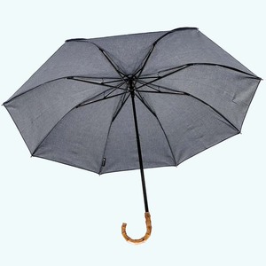 レディース 晴雨兼用傘 折りたたみ傘 571601 綿デニム 無地 手開き UV防止 日本製 ／ まちづくり観光振興機構 おしゃれ カジュアル 綿100% シンプル 畳みやすい 国産 奈良県 田原本町