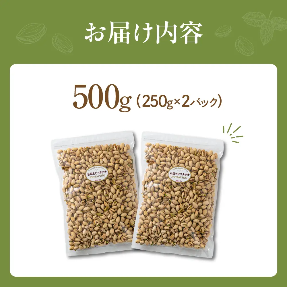 【3回定期便】素焼き ピスタチオ 500g (250g×2袋) ｜ピスタチオ