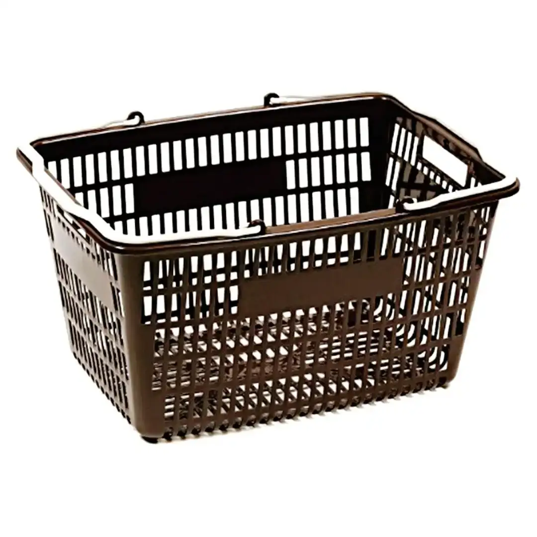 お買い物かご ブラウン 8個セット ショッピングバスケット