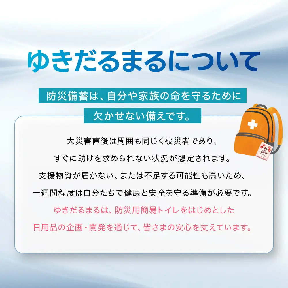 【ゆきだるまる】非常用簡易トイレ ポイレ 80回分箱入り シンプルタイプ(個包装無し) ｜京都 防災グッズ 携帯トイレ