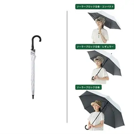 ソーラーブロック日傘・レギュラー(晴雨兼用)通勤、通学でも使えるアウトドア日傘!　81336743【1664377】