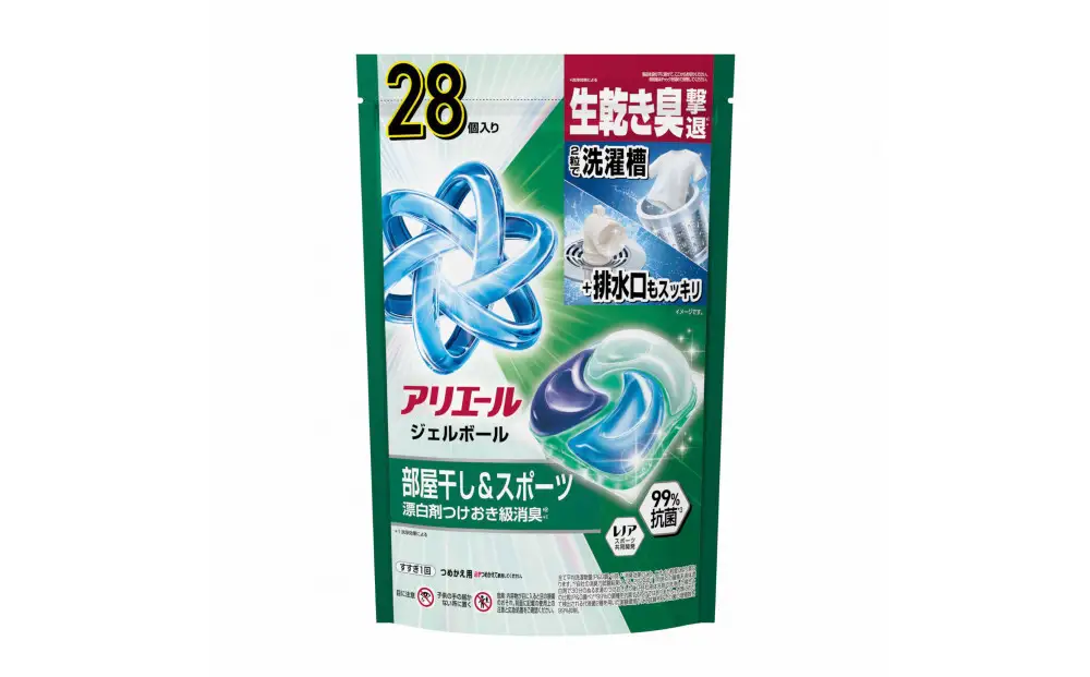 アリエール ジェルボールプロ 部屋干し＆スポーツ 28個入り & レノアハピネス ローズ720mL つめかえ用