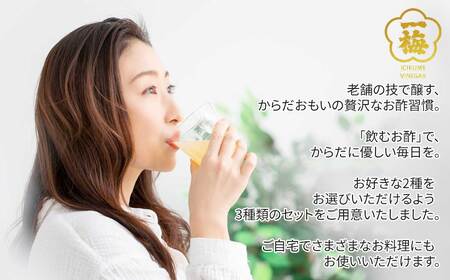 四国の逸品 からだおもいの飲むお酢 飲み比べ 2種 200ml×2本 セット （はちみつ梅酢 瀬戸内レモン黒酢） お酢ドリンク  【一梅酢】