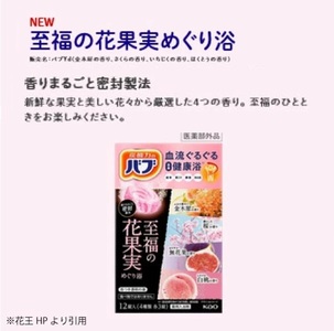 SA2705　花王バブ 至福の花果実めぐり浴　12錠入×6箱