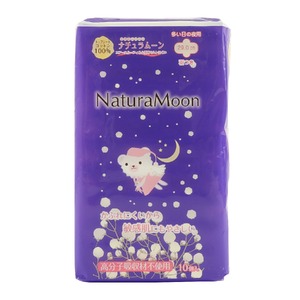 ナチュラムーン生理用品　夜用羽付き10個入×6個